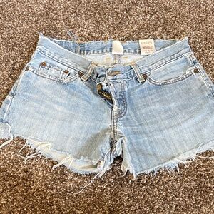 Lucky Brand Light Blue Distressed Denim Shorts